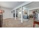 Spacious basement with painted columns, fireplace, and flexible layout at 679 Fairforest Rd, Chester, SC 29706