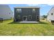Exterior view of the home’s backyard, showcasing a concrete patio and green lawn at 699 Kitfox Nw Dr, Concord, NC 28027