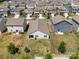 Aerial view of a single-Gathering home showcasing a spacious backyard at 9037 Remnick Dr, Gastonia, NC 28056