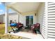 Covered patio featuring comfortable seating, a grill, and outdoor ambiance at 9037 Remnick Dr, Gastonia, NC 28056
