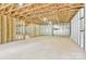 Spacious unfinished basement framed and ready for customization, awaiting your personal touch at 124 Starboard Ln, Statesville, NC 28677