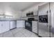 Kitchen featuring stainless appliances, granite counters, and white cabinetry at 12749 Mosby Ln, Charlotte, NC 28273