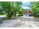 Detached two-car garage with a brick facade and ample parking space at 1285 10Th Street Nw Blvd, Hickory, NC 28601