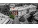 Aerial view of the red brick townhouse with a tree nearby at 2092 Ayrsley Town Blvd, Charlotte, NC 28273