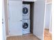 Convenient laundry room with stacked washer and dryer in closet at 2092 Ayrsley Town Blvd, Charlotte, NC 28273