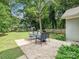 Lush backyard featuring a patio with outdoor seating and green lawn at 2323 Arden St, Charlotte, NC 28206