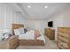 Spacious bedroom featuring recessed lighting, a wooden bed frame, and ample storage at 2863 Grand Union Way, Charlotte, NC 28209