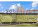 Unique commercial building featuring creative wall art and the 'Southend' sign at 2863 Grand Union Way, Charlotte, NC 28209