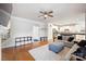 Spacious living area with hardwood floors, comfortable seating, and easy access to the kitchen and other living spaces at 3029 Allendale Dr, Fort Mill, SC 29707