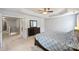 Large main bedroom featuring a ceiling fan and plenty of space for dressers and sitting area at 3029 Allendale Dr, Fort Mill, SC 29707