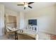 Bedroom featuring neutral decor, comfortable seating, and a ceiling fan at 305 Decanting Ln, Fort Mill, SC 29707