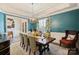 Elegant dining room featuring a chandelier, wainscoting, and a stylish color palette at 305 Decanting Ln, Fort Mill, SC 29707