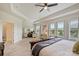 Bright main bedroom featuring a dedicated office space with custom built-ins at 305 Decanting Ln, Fort Mill, SC 29707
