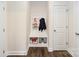 Convenient mud room with built-in storage, coat hooks, and easy access to the garage and other living spaces at 4224 Steel Way, Sherrills Ford, NC 28673