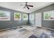 Bedroom featuring multiple windows and a unique patterned carpet at 604 Meadowbrook Rd, Kings Mountain, NC 28086