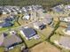 Aerial view showing the property, the playground, and community pool at 7112 Irongate Dr, Indian Land, SC 29707