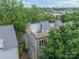 Aerial view of the townhomes showcasing the rooftop terrace at 738 Garden District Dr, Charlotte, NC 28202