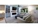 Comfortable living room featuring a cozy fireplace and stylish decor at 1423 N New Hope Rd, Gastonia, NC 28054