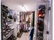 Walk-in closet with custom shelving, hanging racks, and ample storage space at 14406 Gadwall Ct, Charlotte, NC 28273