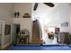 Inviting living room features high ceilings and a charming staircase leading to the upper level at 14406 Gadwall Ct, Charlotte, NC 28273