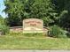 Squirrel Lake Park, Town of Matthews, signage at 1506 Ivy Bluff Way, Matthews, NC 28105