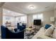 Cozy living area featuring modern decor, comfortable seating, wood flooring, and an open layout at 2012 Double Oaks Rd, Charlotte, NC 28206