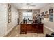 Inviting home office space featuring a dark wood desk, neutral walls, and natural light, perfect for remote work at 2580 Penngate Dr, Sherrills Ford, NC 28673