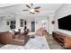 Living room with hardwood floors and modern furnishings at 300 W 5Th St # 644, Charlotte, NC 28202