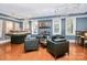 Cozy lounge area with comfortable seating, presentation display, and relaxing atmosphere at 300 W 5Th St # 644, Charlotte, NC 28202