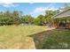 Expansive backyard featuring a grassy lawn, pool, wooden deck, and ample space for outdoor activities at 3401 Shillinglaw Rd, Sharon, SC 29742