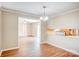 Open dining space with a built-in buffet and seamless flow to the living area at 3455 Hickory Pl, Salisbury, NC 28144