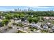Aerial view of residential street with modern houses and mature trees in Charlotte, NC at 423 State St, Charlotte, NC 28208