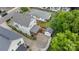 Drone shot of light grey house with large, well-manicured backyard at 423 State St, Charlotte, NC 28208