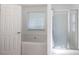 Bathroom with a large soaking tub and stand alone shower, neutral colors and lots of light at 4642 Laurendale Ct, Rock Hill, SC 29732
