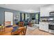 Inviting living area with blue decor and an open layout to the dining and kitchen spaces at 536 Brookhaven Rd, Statesville, NC 28625