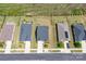 Overhead view of rooftops of houses with front sidewalks and manicured lawns at 5727 Lavaux Ct, Charlotte, NC 28214