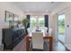 Inviting dining room with large windows and access to the outdoor space at 5727 Lavaux Ct, Charlotte, NC 28214