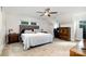 Bedroom with vaulted ceilings, carpet, and a window for natural light at 6040 Morris Farm Ln, Mint Hill, NC 28227