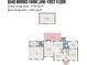 Layout showcasing the 1st-floor plan, including kitchen, living area, garage, and outdoor patio at 6040 Morris Farm Ln, Mint Hill, NC 28227