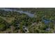 Aerial view of a home with a swimming pool, in a tree-filled lakeside community at 113 Marina Ln, Mooresville, NC 28117