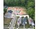 Aerial view of new home construction in The Courts of Prince Charles at 1223 Royal Prince Ct, Charlotte, NC 28226