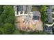 Aerial image of Lot 4 at 1223 Royal Prince Court, with construction underway in wooded area at 1223 Royal Prince Ct, Charlotte, NC 28226