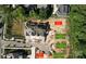 Aerial image showing lots 1-7 on Royal Prince Court with some sold and construction underway at 1223 Royal Prince Ct, Charlotte, NC 28226