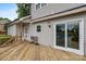 Charming deck featuring a view of the pool and sliding door access to the home's interior at 188 Turnberry Ln, Mooresville, NC 28117