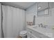 Bright bathroom with vanity, white marble countertops, and modern fixtures at 222 Riverview Ter, Clover, SC 29710