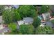 Aerial view of single story home with fenced in backyard with a pool at 27037 Tidal Way, Tega Cay, SC 29708