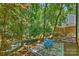 Lush backyard featuring a decorative outdoor rug, a table, and an outdoor seating area, perfect for relaxation at 27037 Tidal Way, Tega Cay, SC 29708