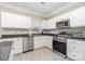 Bright kitchen with stainless steel appliances, granite countertops, and white cabinetry at 4711 Sunburst Ln, Charlotte, NC 28213
