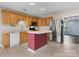 Bright and functional kitchen with stainless steel appliances and central island at 5052 Swinging Bridge Rd, Conover, NC 28613