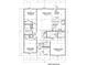 First floor plan featuring three bedrooms, great room, kitchen, dining, and owner's suite at 601 Queens Rd, Gastonia, NC 28052